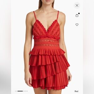 Sea
Antonina Cotton-Blend Ruffled Minidress Layered Pleated Dress